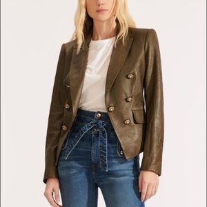 Olive Double-Breasted Women's Jacket